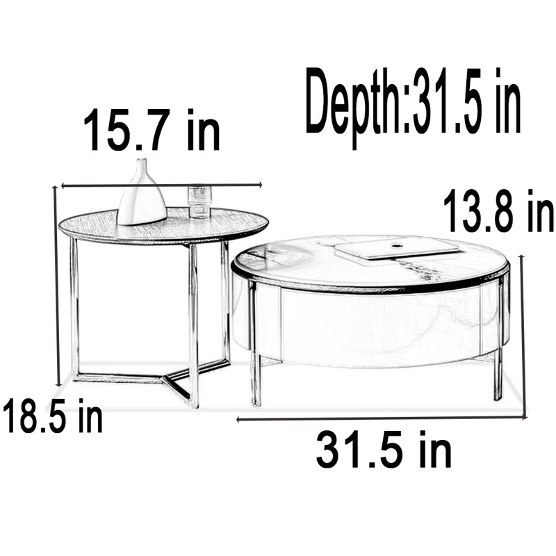 Ensemble de tables basses Modern