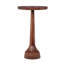 Table d'appoint de patio avec tablette, brun