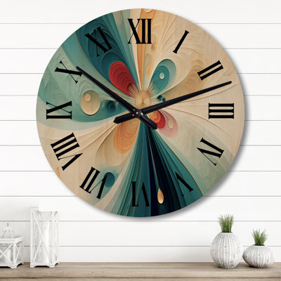 Horloge murale en bois massif Tevy
