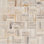 Fossil 12x12 Basketweave Satin Tumbled Petrified Stone Mosaic Tile