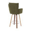 Swivel Upholstered Bar Stool with Solid Wood Frame-895773883