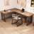 Brown Rectangular Solid Wood desk-942697416-942697423