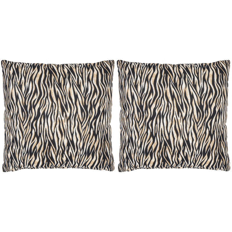 Drake zèbre coton Throw Pillow, 18" H x 18" W