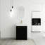 Armoire de salle de bain avec lavabo en résine et porte à fermeture en douceur, 24 po, châtaignier noir, style moderne, évier de rangement spacieux, conception, fabrication