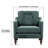 Upholstered Blind Tufted Back Square Arm Accent Armchair With Wooden Legs-146980729