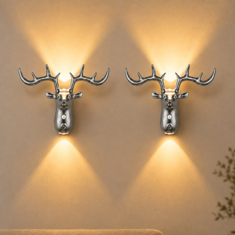 Lampe murale décorative avec capteur de mouvement, veilleuse à DEL rechargeable sans fil, 3 températures de couleur, gradation continue, mode de détection automatique pour la chambre à coucher, la salle à manger, le salon
