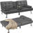 Siomarily 66'' Wide Faux Leather Convertible Upholstered Reclining Sofa with Cup Holder-237244196
