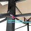 Pavillon de jardin 8 pi x 4 pi avec auvent ignifuge