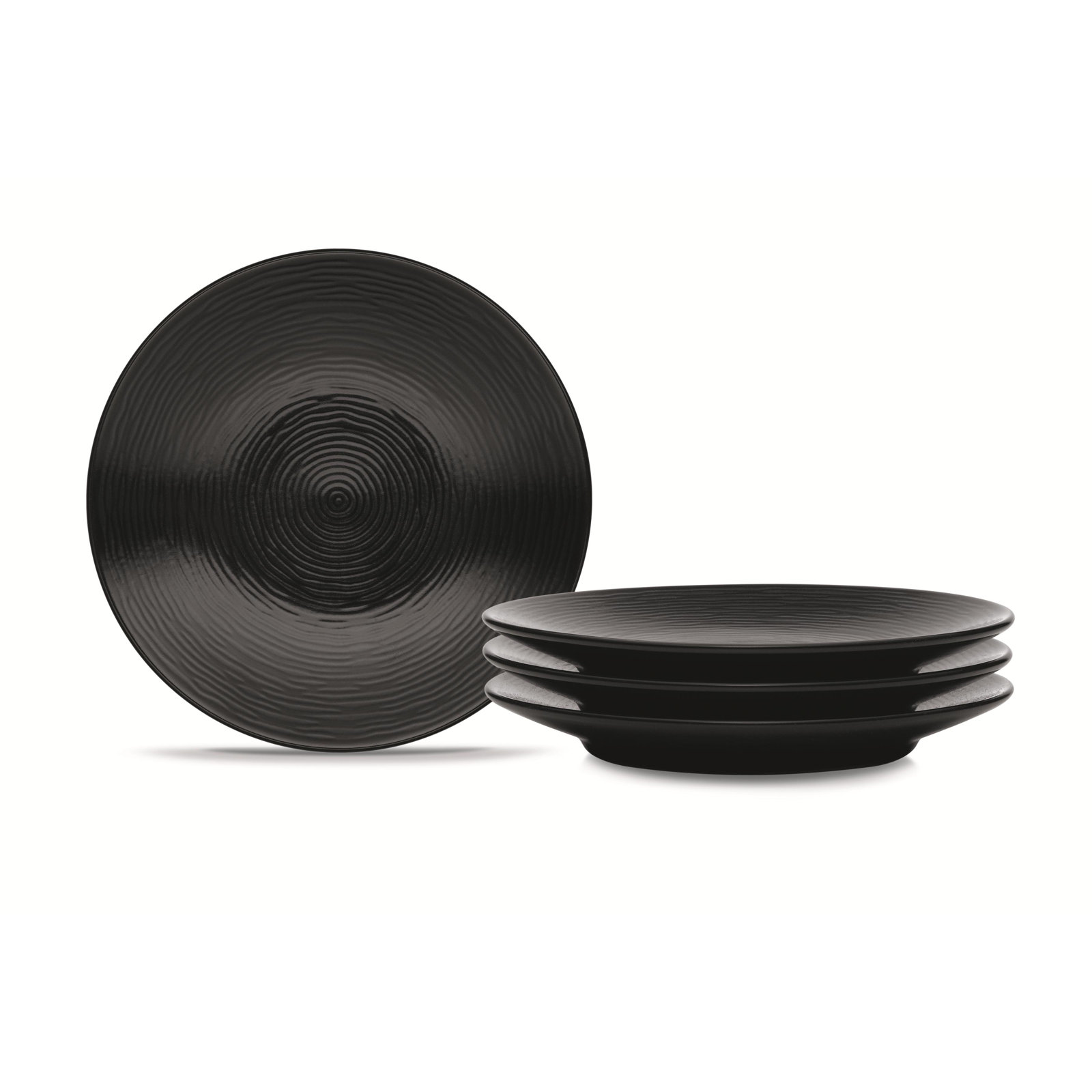 Noritake Colorscapes Swirl 7" Appetizer Plate, Black