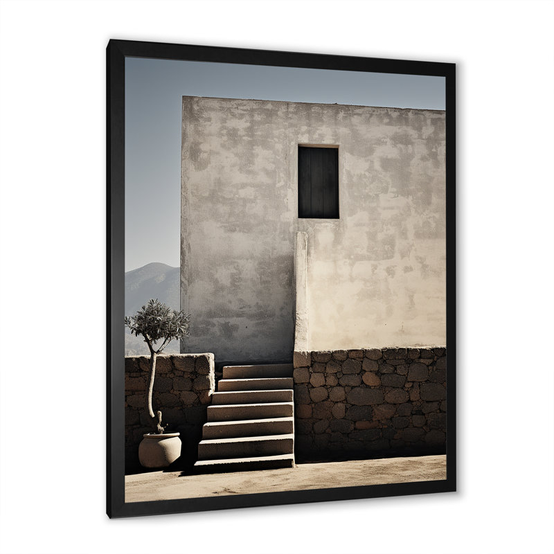 Monuments, minimalisme, photographie de paysage I, H 44 po x l 34 po x P 1,5 po, Cadre photo noir