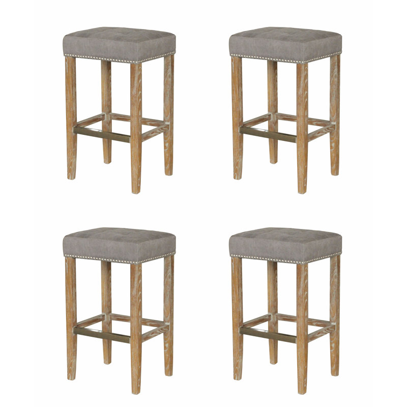 Tabouret de bar et de comptoir alaura, gris, 4, Tabouret de comptoir (siège d'une hauteur de 26 p