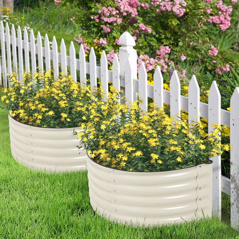 Pannu Metal D-Shaped Raised Garden Bed