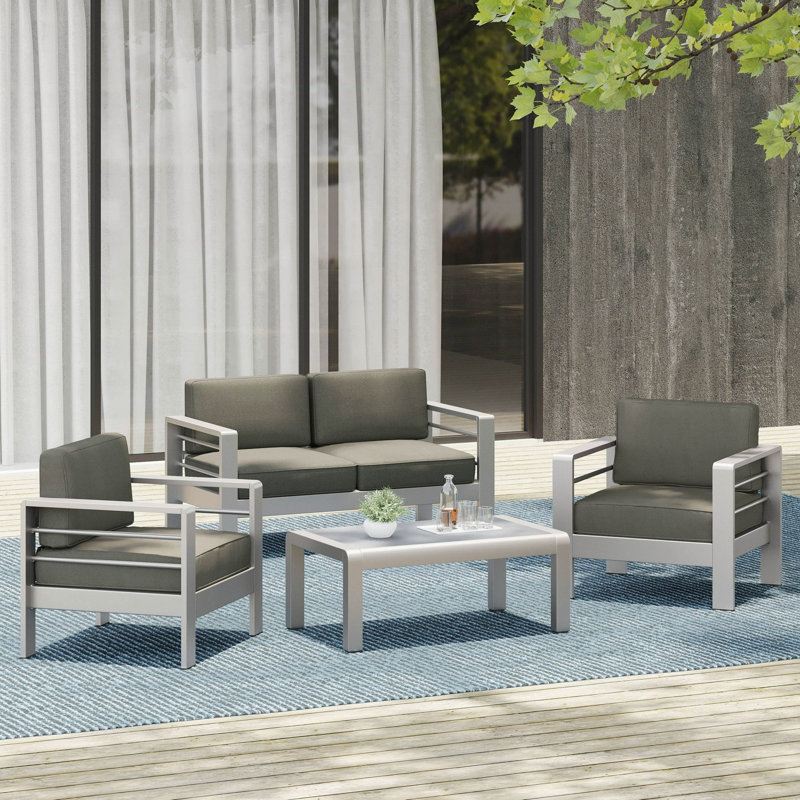 Ensembles repas pour patio, Kaki / Argent