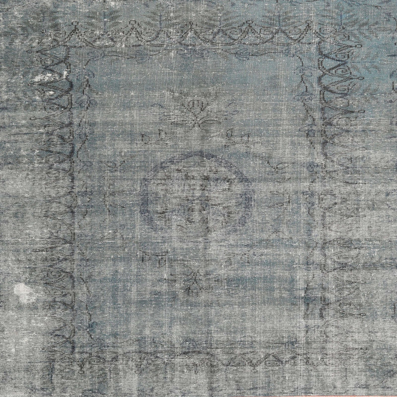 Laine orientale beige/Tapis décoratif grise, Carré 3 pi