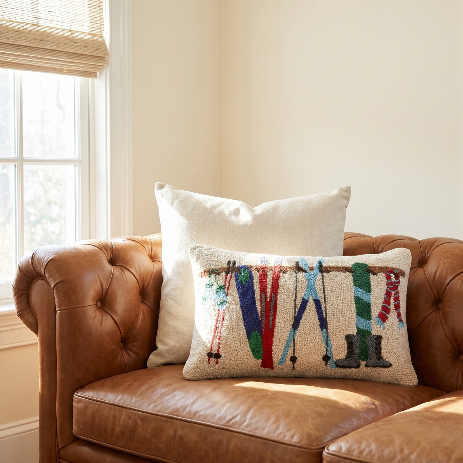 Winter 22" x 14" Wool Throw Pillow