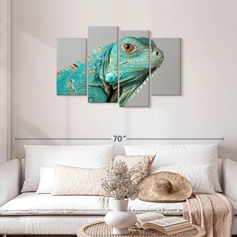 Brampt Blue Iguana, 27" H x 43" W