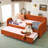 Velvet Upholstered Daybed with Trundle, Twin Size-159338148