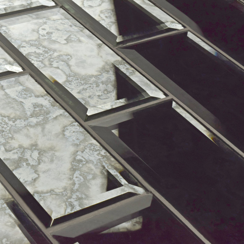 Lustre Beveled 3" x 6" Pressed Glass Singular Subway Tile