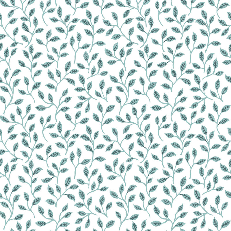 Into The Wild Collection Metallic Trailing Leaf 33' L x 21" W Wallpaper Roll, Blue