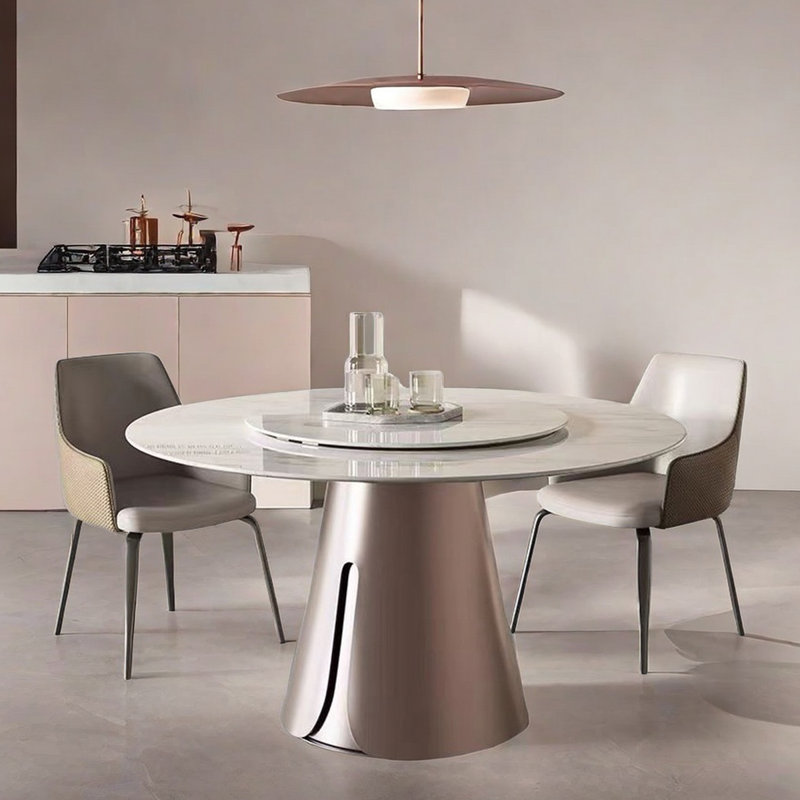 Ensemble de table de salle à manger moderne et luxueux en marbre