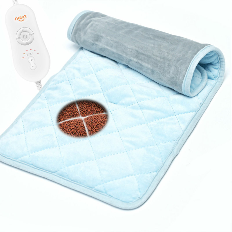 Nalax Electric Heating Throw, 12" W x 24" L, Light Blue