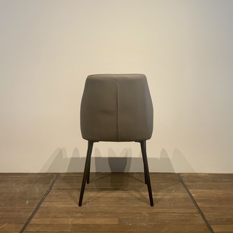 Fauteuil rembourré en cuir, Taupe