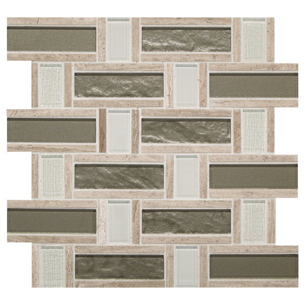 12'' x 12'' Basketweave Mosaic Tile
