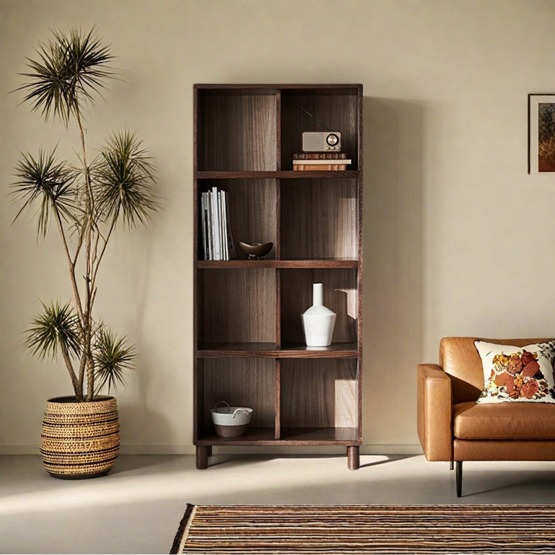 Bibliothèque en bois massif de style italien, (4 tablettes) H 61,02 po x l 27,24 po x P 12,6 po