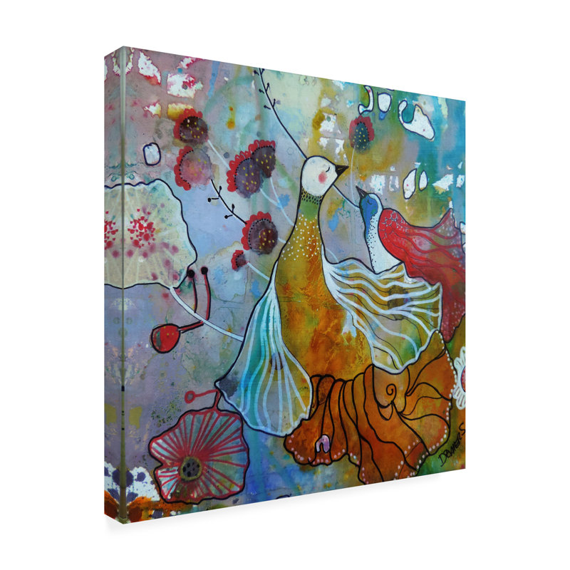 Art sur toile Sylvie Demers «La Danse», H 18 po x l 18 po x P 2 po