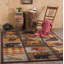 Tapis brun en polypropylène tissé à la machine Alers-26909136