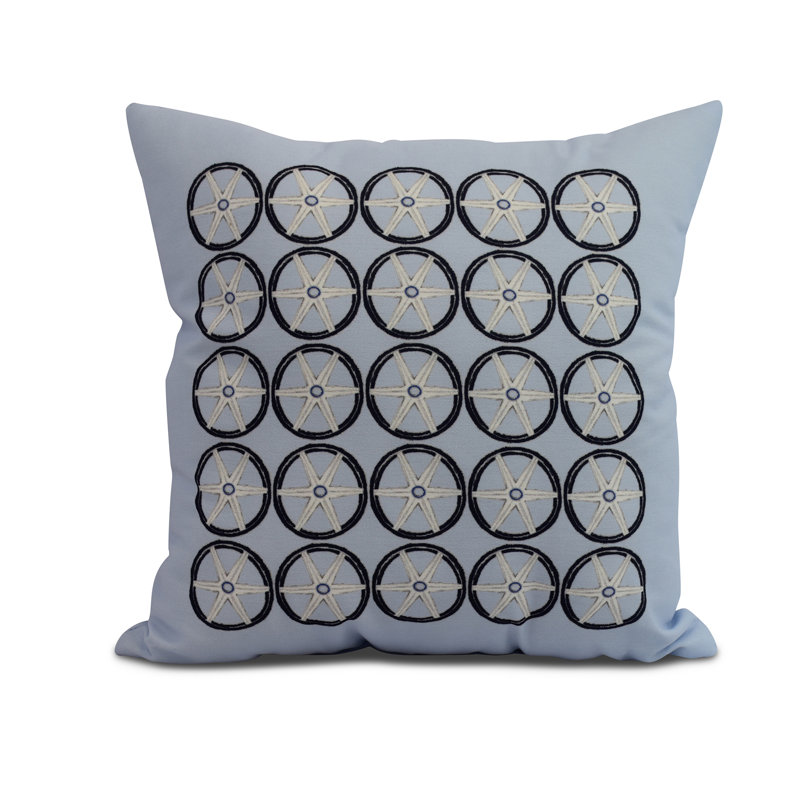 Housse et insert de coussin carré Nantucket, Bleu, 16 po x 1 po