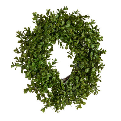 Round Faux Boxwood Wreath