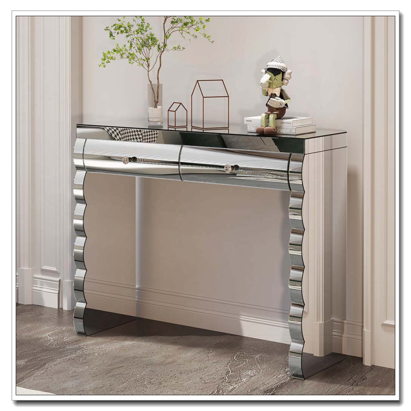 Console à miroir avec 2 tiroirs