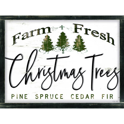 «Farm Fresh Christmas Trees II», art textuel sur toile tendue