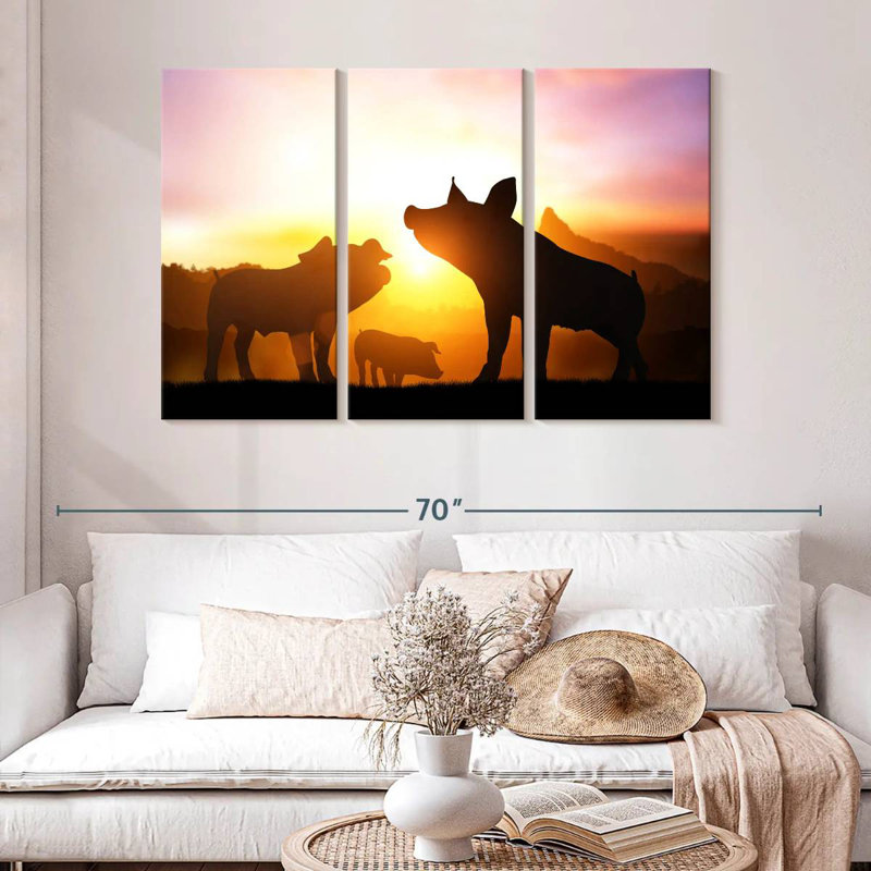 Brampt Pig Silhouettes, 32" H x 50" W