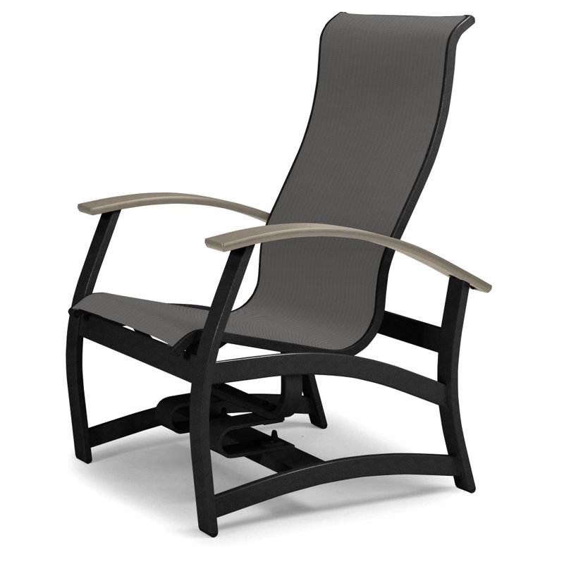 Askar Swivel Powder Coated Aluminum Outdoor Lounge Chair, Titanium Sunbrella®, Textured Desert, Desert P60