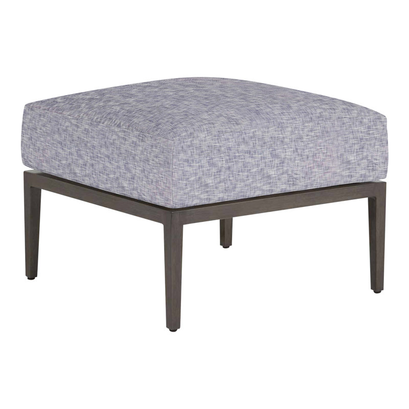 Santa Barbara Ottoman with Cushion, No Welt, Rollo Cream