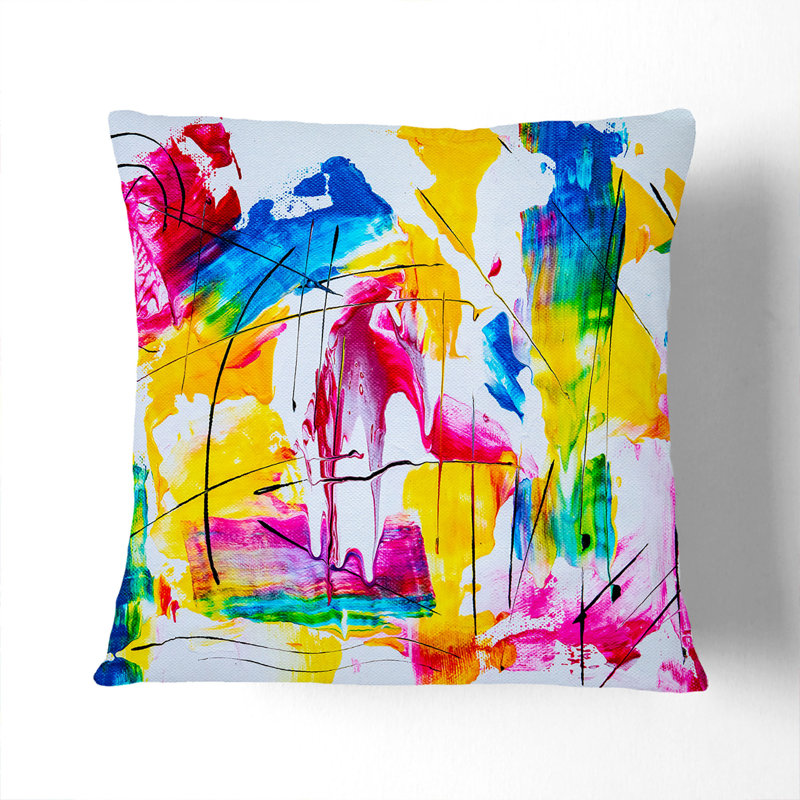 Abstract Square Cushion, Black, 55 x 55 cm