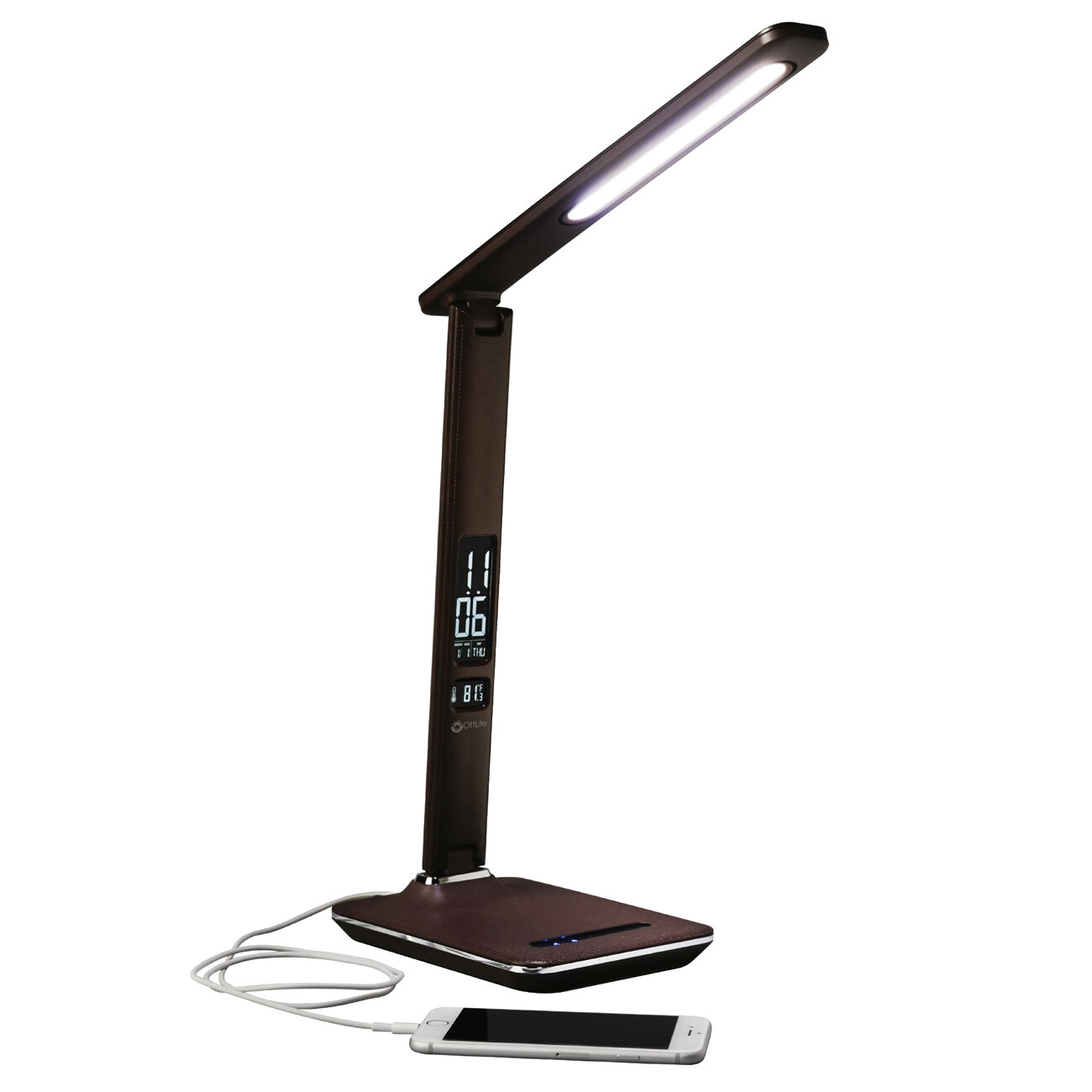 Ottlite executive desk lamp with 2.1 a store usb charging port