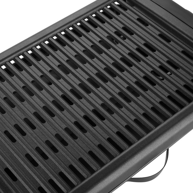 Extra Large Black Non-Stick Electric Grill with Aluminum Frame