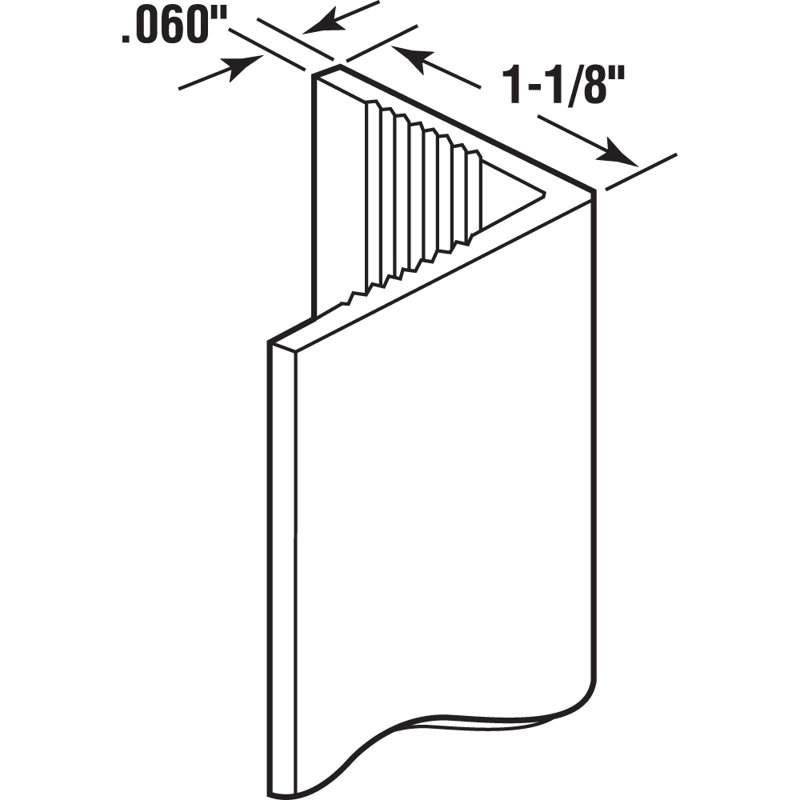 49.25'' H x 2.13'' W x 2.13'' D Plastic
