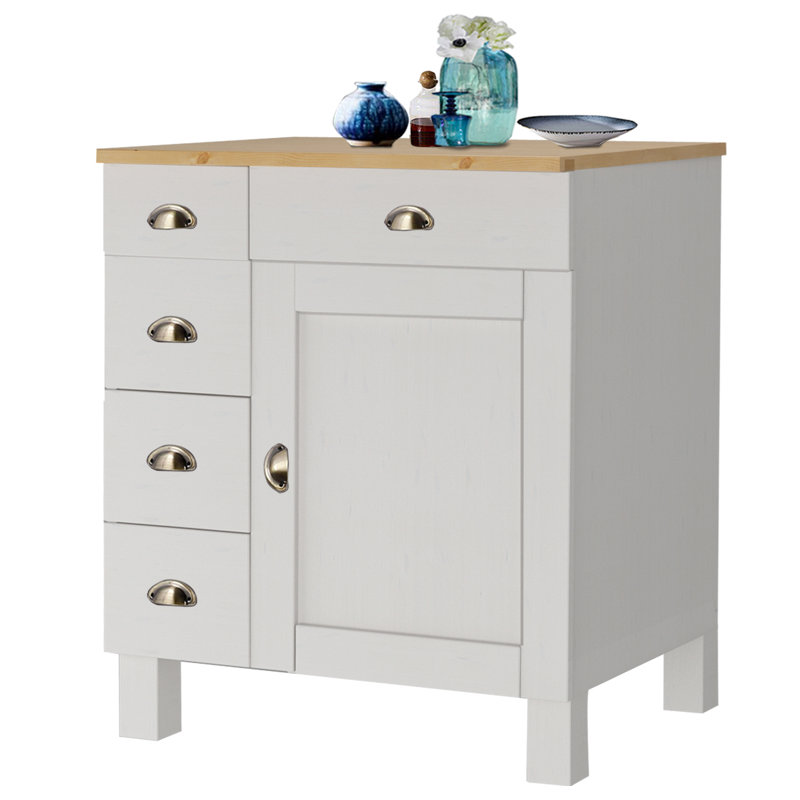 Edgarton Matte Base Unit, White/Honey