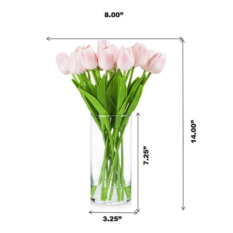 Pièce maîtresse de tulipes en vase, Rose