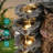 19" 5-Tier Pastoral Water Fountain with LED Lights, Highland Cow Sculpture Cascading Waterfall Decor, Weather-Resistant Resin Outdoor Feature
