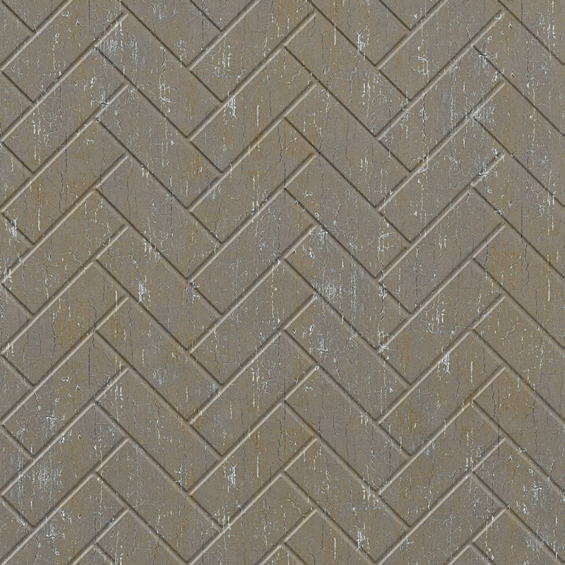 Chevron MirroFlex x 8 pi Panneaux muraux 3D en PVC Glue Up 96 pieds carrés, Métal rétro
