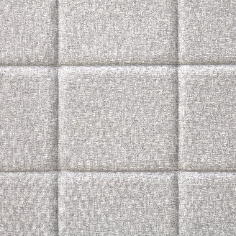 Nest Square Tufted Upholstered Adjustable Headboard, Silver, Full