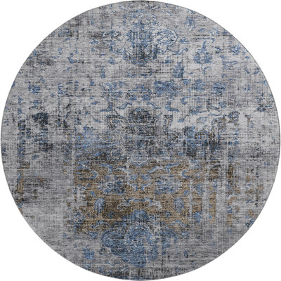 Premium Machine Washable Ducote AMF1144 Global Rug