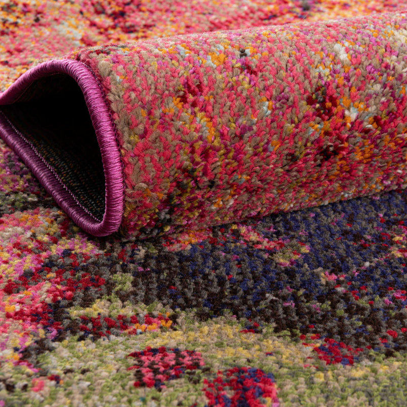 Ansela Washable Abstract Indoor Rug, Rectangle 5'3" x 8'