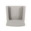 Tabouret de comptoir contemporain 1 pièce gris clair avec accoudoirs 23,62 x 23,42 x 39,75 pouces