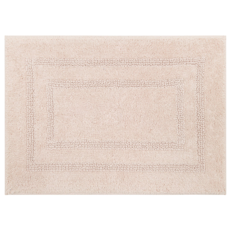 Kail Plush Stain/Fade Resistant Machine Washable Bath Mat, 27" W x 45" L, Blush